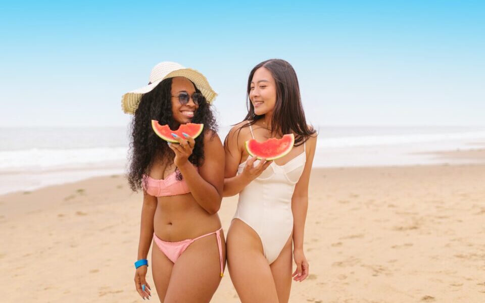 two women on beach