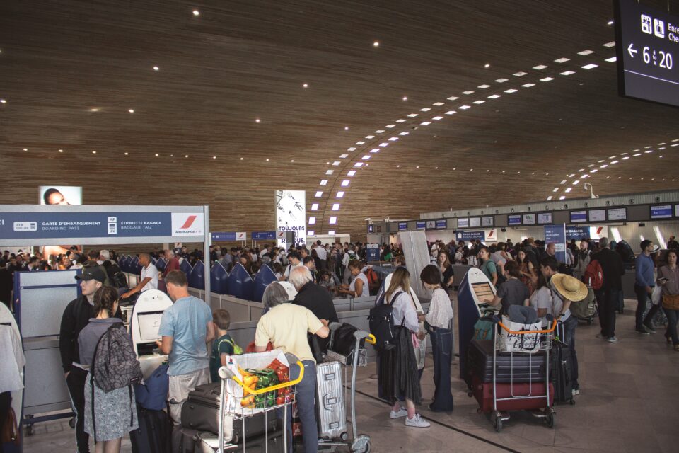 crowded airport